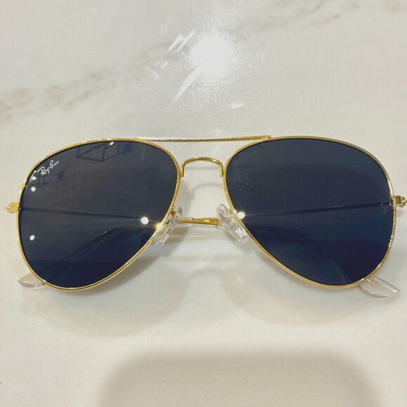 Ray-Ban Classic Aviator Gold Frame Sunglasses - New with Case - Picture 4 of 8